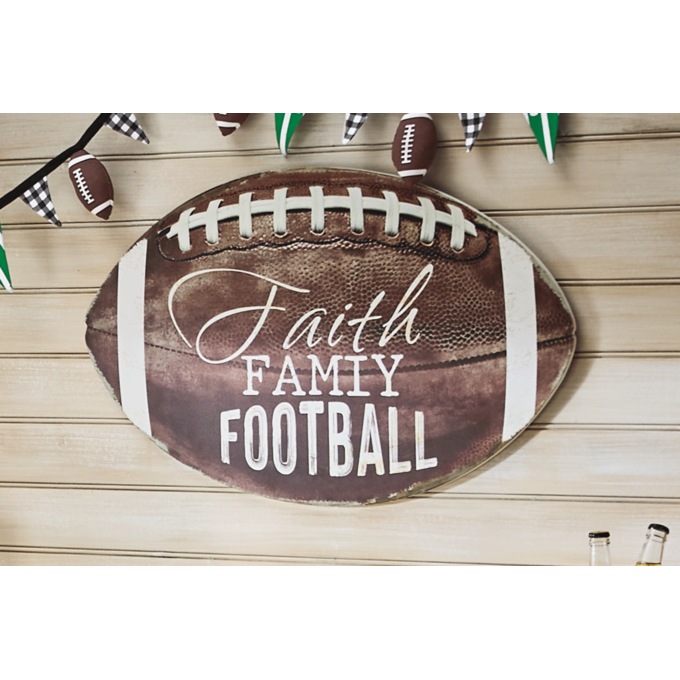 Faith Family Football Wall Art, Multi, large