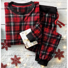 Women&#39;s Plaid PJ Set, , large