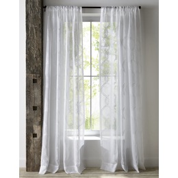 Curtains D Sets Living Room Bedroom Kitchen Country Door Bailey Embossed Sheer Panel