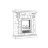 Faux-Stone Electric Fireplace, Rustic, , large