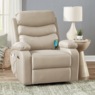 Powered Faux-Leather Recliner with Heat/Massage, , large