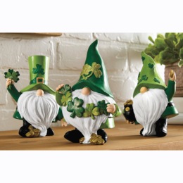 Set of 3 Leprechaun Gnomes, , large