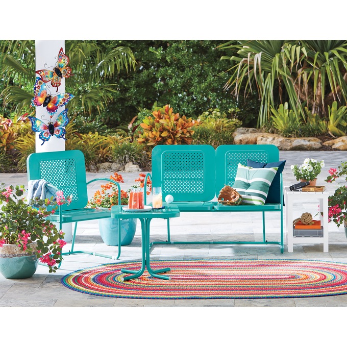 Retro Chair, Loveseat and Table, , large