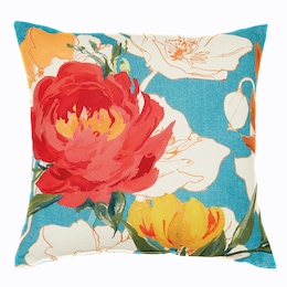 Peony and Poppies Outdoor Pillow, , large