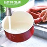 Set of 2 Greenlife Soft-Grip Ceramic Saucepans, , large