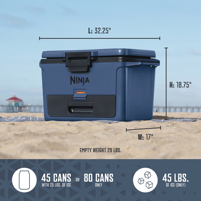 Ninja FrostVault Hard Cooler with Dry Zone, Blue, large