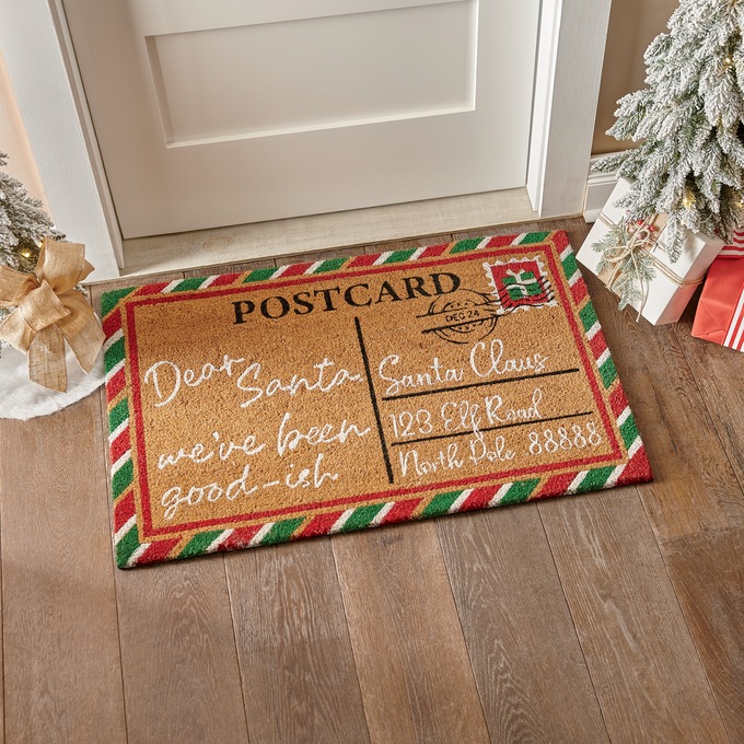 Postcard to Santa Coir Mat - 24" x 36", , large