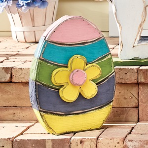 Chunky Wood Easter Egg, , large