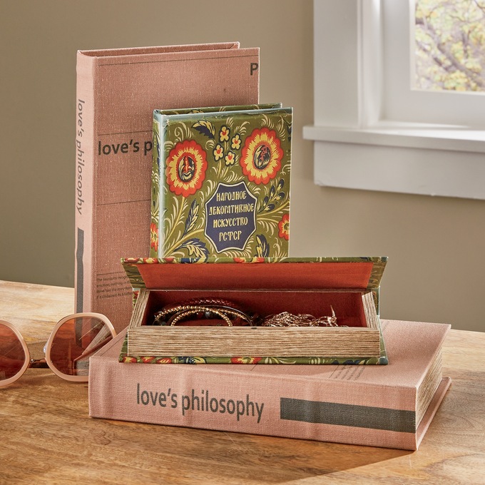 Set of 2 Love's Philosophy Book Boxes, , large