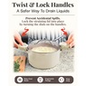 Gotham Steel 5-Quart Pasta Pot, Cream, large