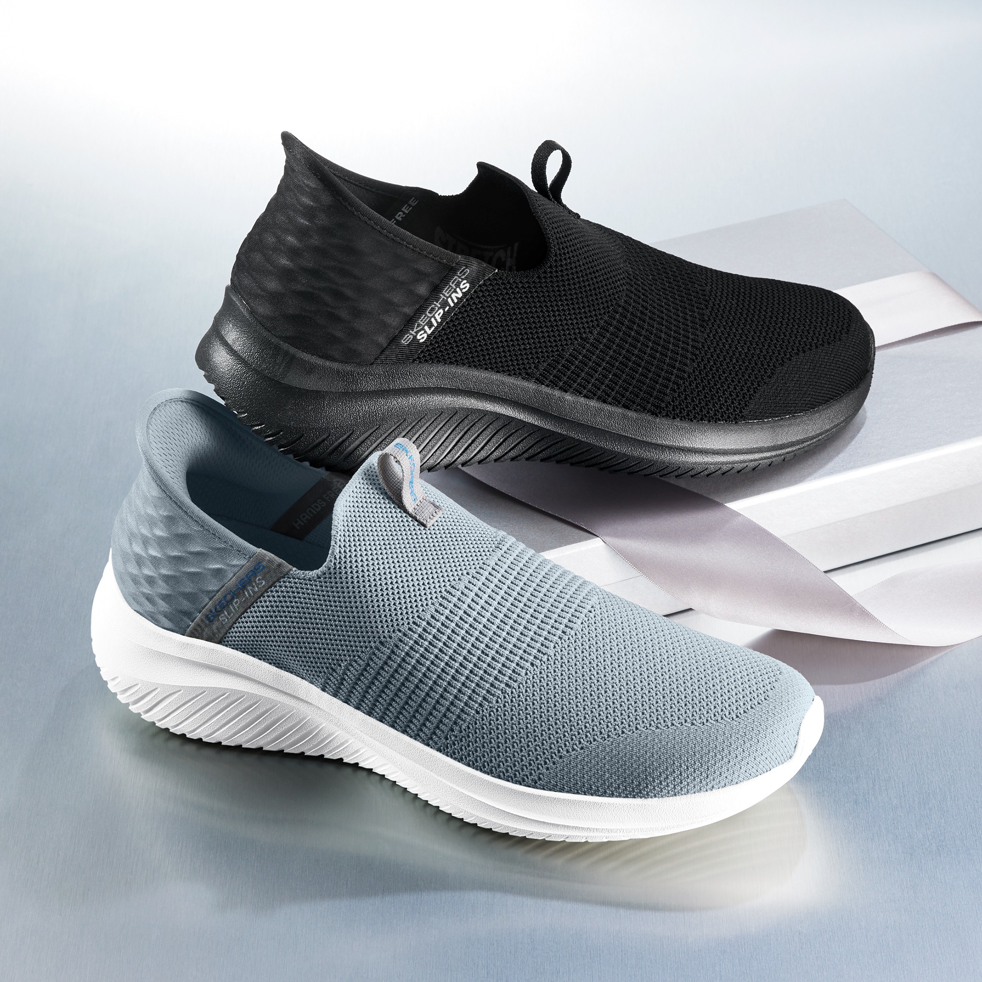 Skechers Mens Ultra Flex 3.0 Harsik 232338/Black/Gray