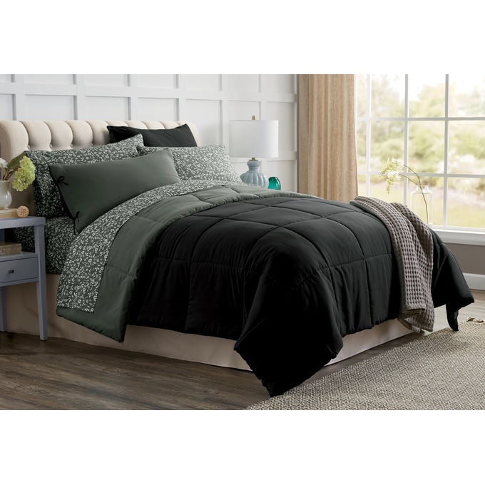 Color Connection Reversible Down-Alternative Comforter Set, , large