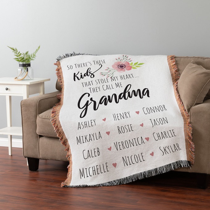 Personalized Kids Stole My Heart Throw, , large