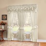 Mayfair Romantic Priscilla Ruffled Semi-Sheer Panel Pair with Tieback, , large