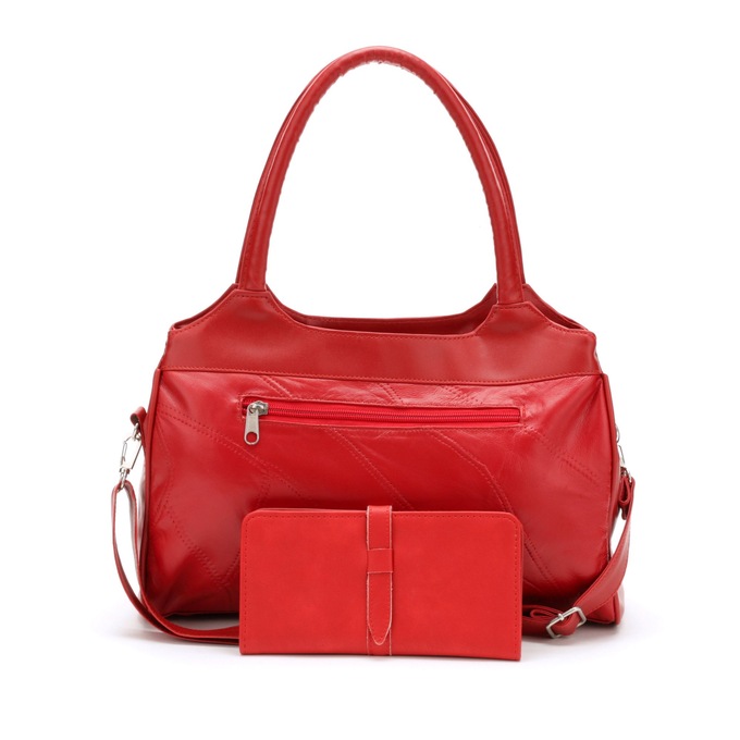 Leather Bag with Wallet and Umbrella, , large