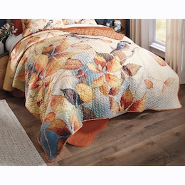 Autumnal Birds Oversized Quilt, , large