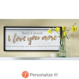 Framed Love You More Wall Art, , large