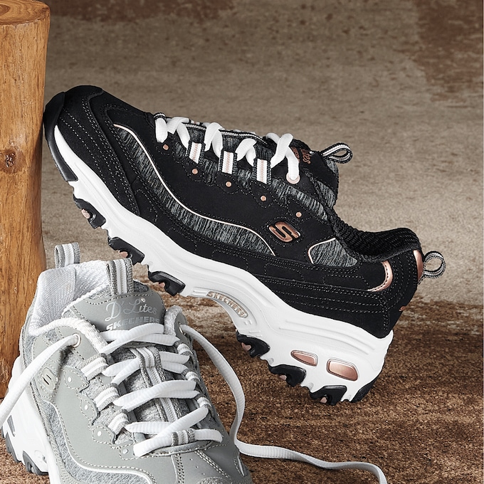 Skechers d lite memory foam on sale