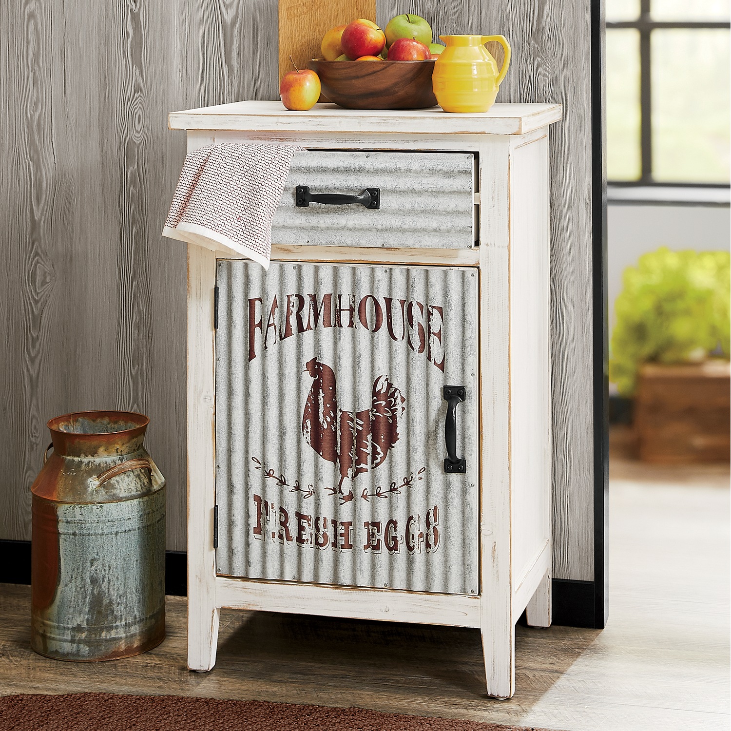 Galvanized Farmhouse Cabinet Country Door