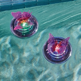 Set of 2 Solar Floating Lights, , large