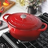 Crock Pot Artisan 7-qt. Enameled Cast Iron Oval Dutch Oven with Lid, , large