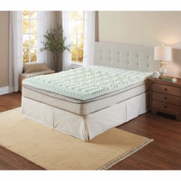Green Tea-Infused 3&quot; 5-Zone Memory Foam Topper, , large