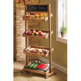 4-Tier Open Shelf Storage Organizer, , large