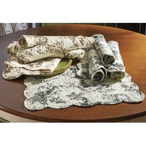 Classic Toile Quilted Placemat Set, , large