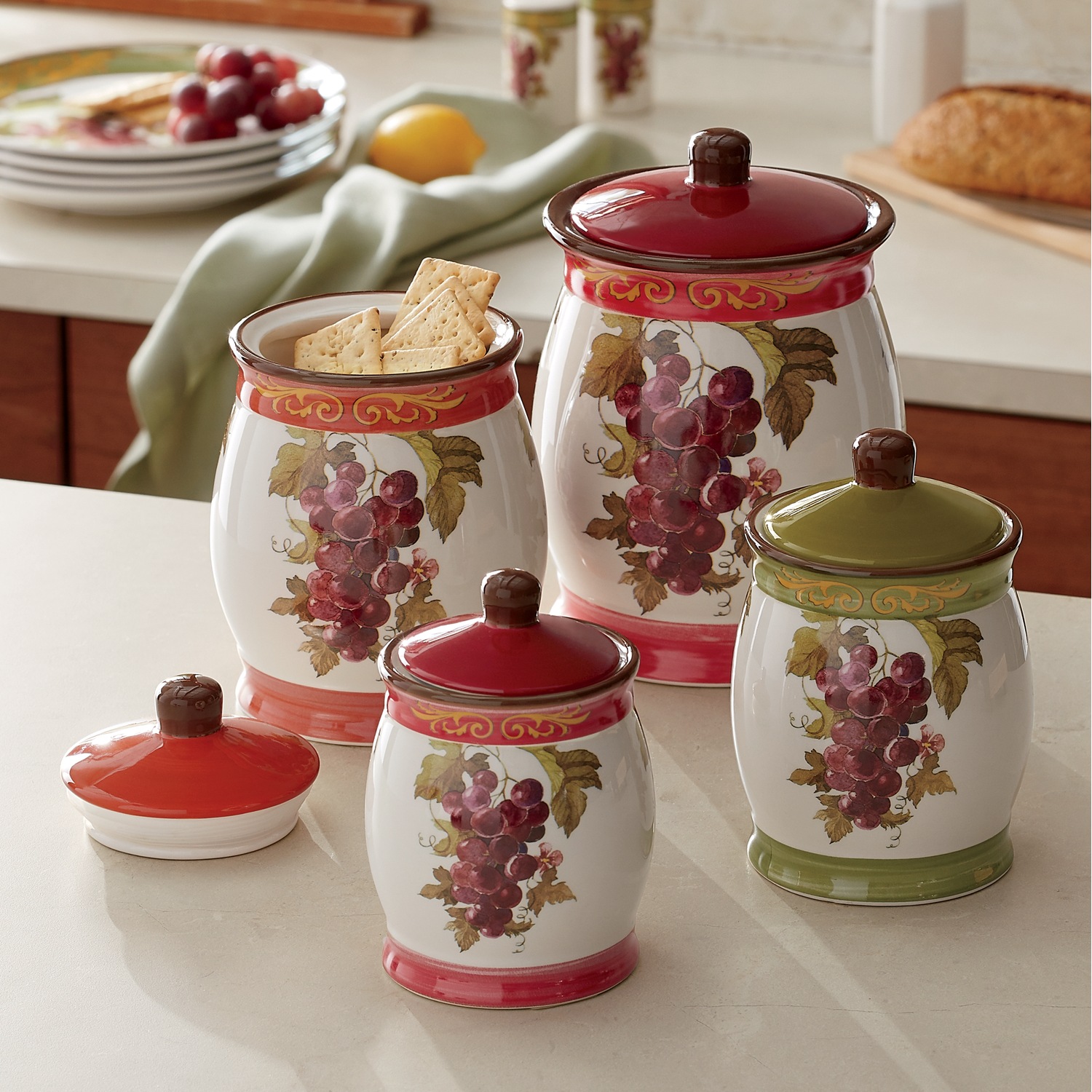 4Piece Concord Grape Canister Set Country Door