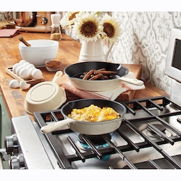 3-Piece Enameled Cast Iron Skillet Set, , large