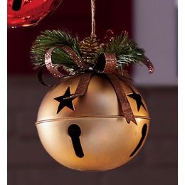 Large Jingle Bell with Greenery, , large