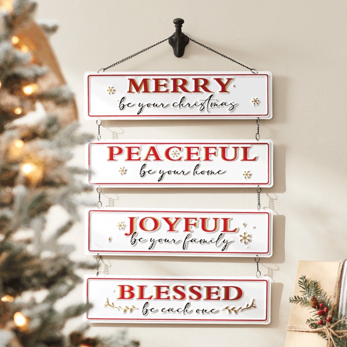 Metal Christmas Sign, , large