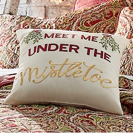 Meet Me Under The Mistletoe Pillow, , large