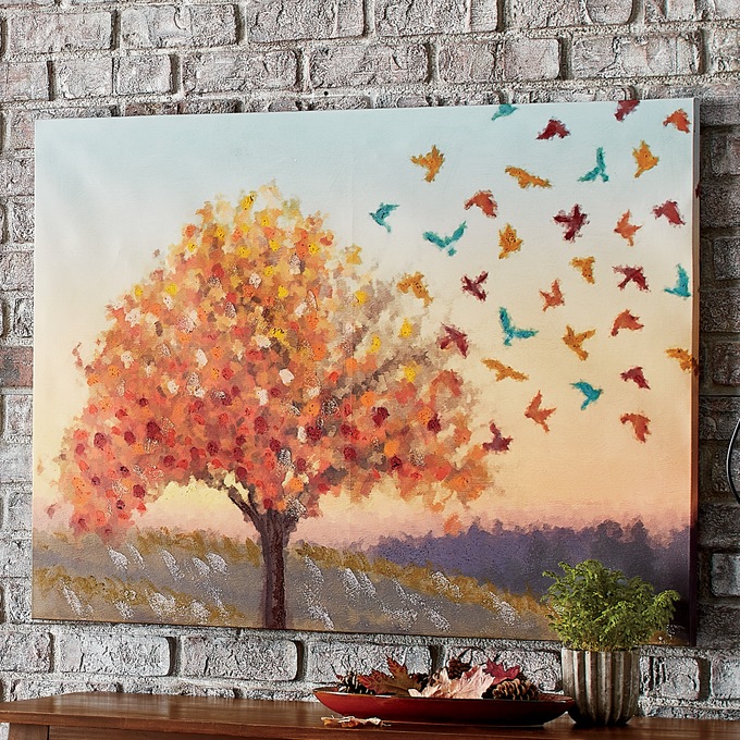 Autumn Tree of Birds Canvas, , large