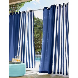Outdoor Curtains Panels Patio Porch Striped Country Door