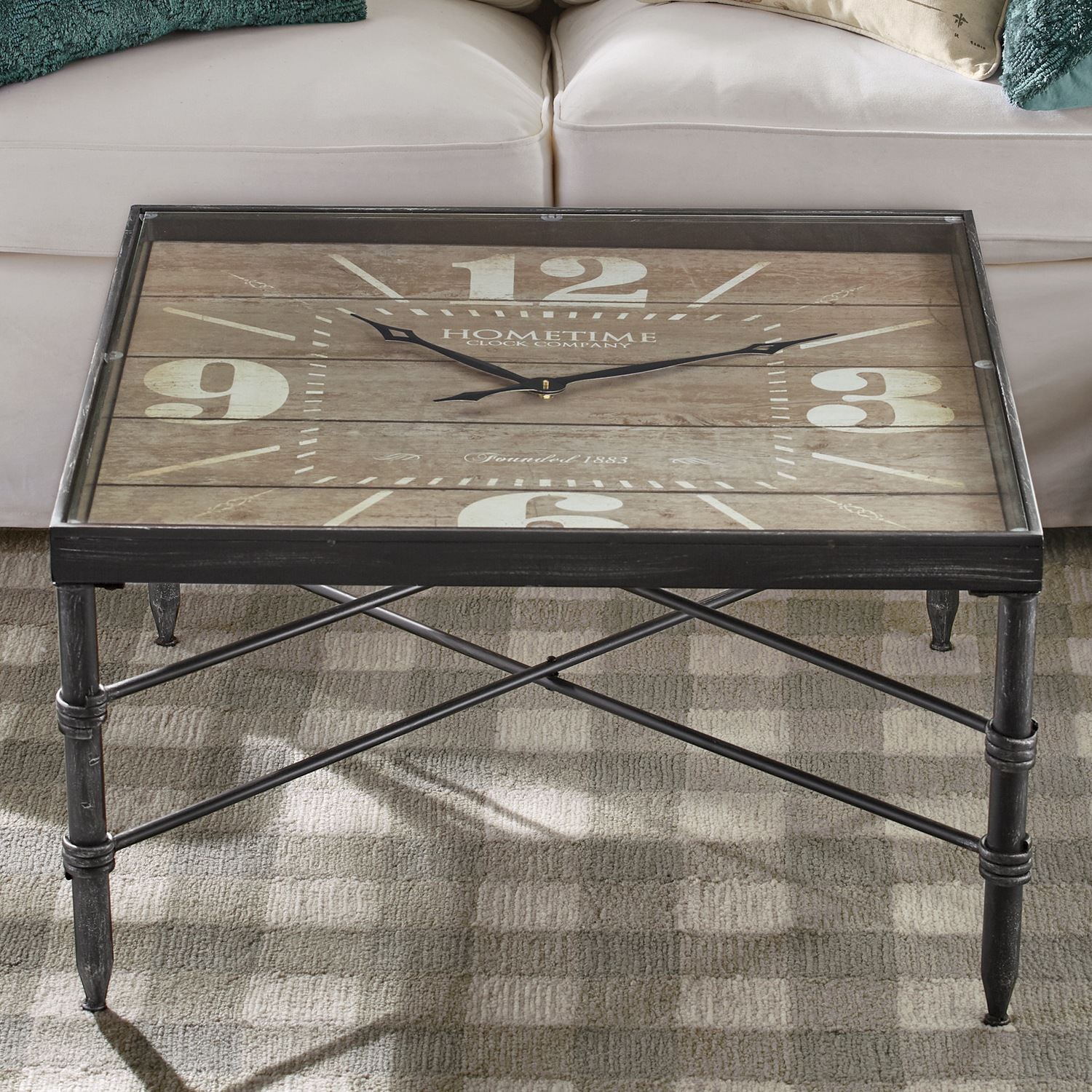 Clock Coffee Table Country Door Clock Coffee Table