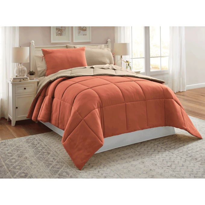 Color Connection Reversible Down-Alternative Comforter Set, , large