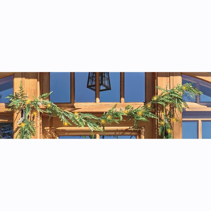 Everyday Green Mixed Fern Garland, , large
