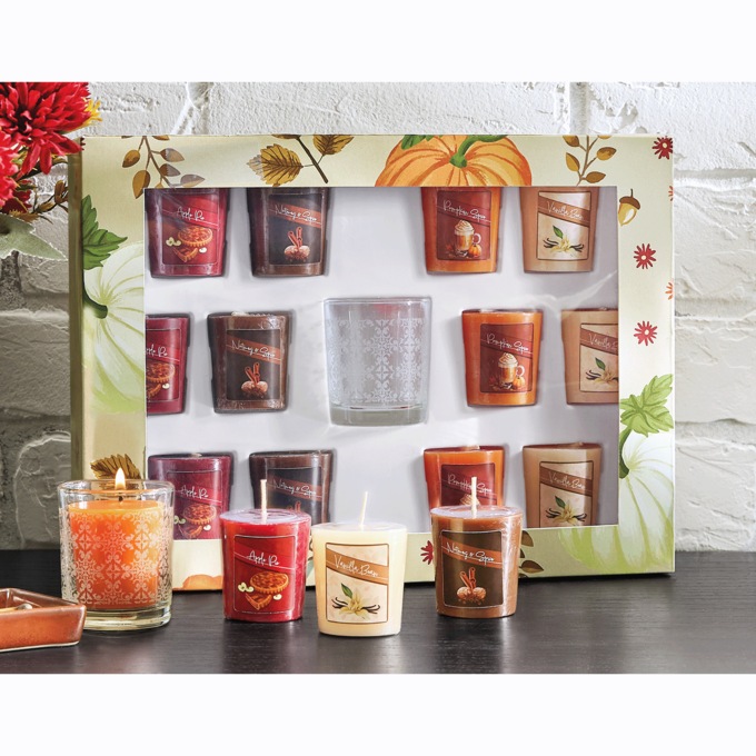 13-Piece Autumn Aroma Votive Set, , large