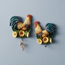 Set of 2 Rooster Hooks, , large