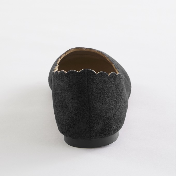 Scalloped Faux-Suede Flat for Women, , large