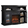 Black Media Fireplace with Remote, , large
