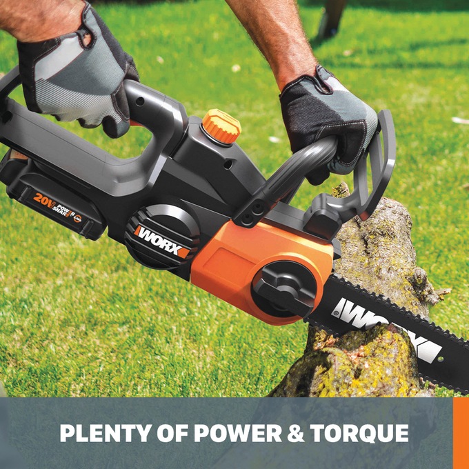 Worx 20V Power Share 10-Inch Cordless Chainsaw With Auto-Tension (Tool Only), , large