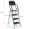 4-Step Safety Ladder with Tool Tote and Non-Slip Steps, , large