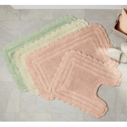Bath Rugs Mats 3 Piece Sets Contoured Round Lid Country Door