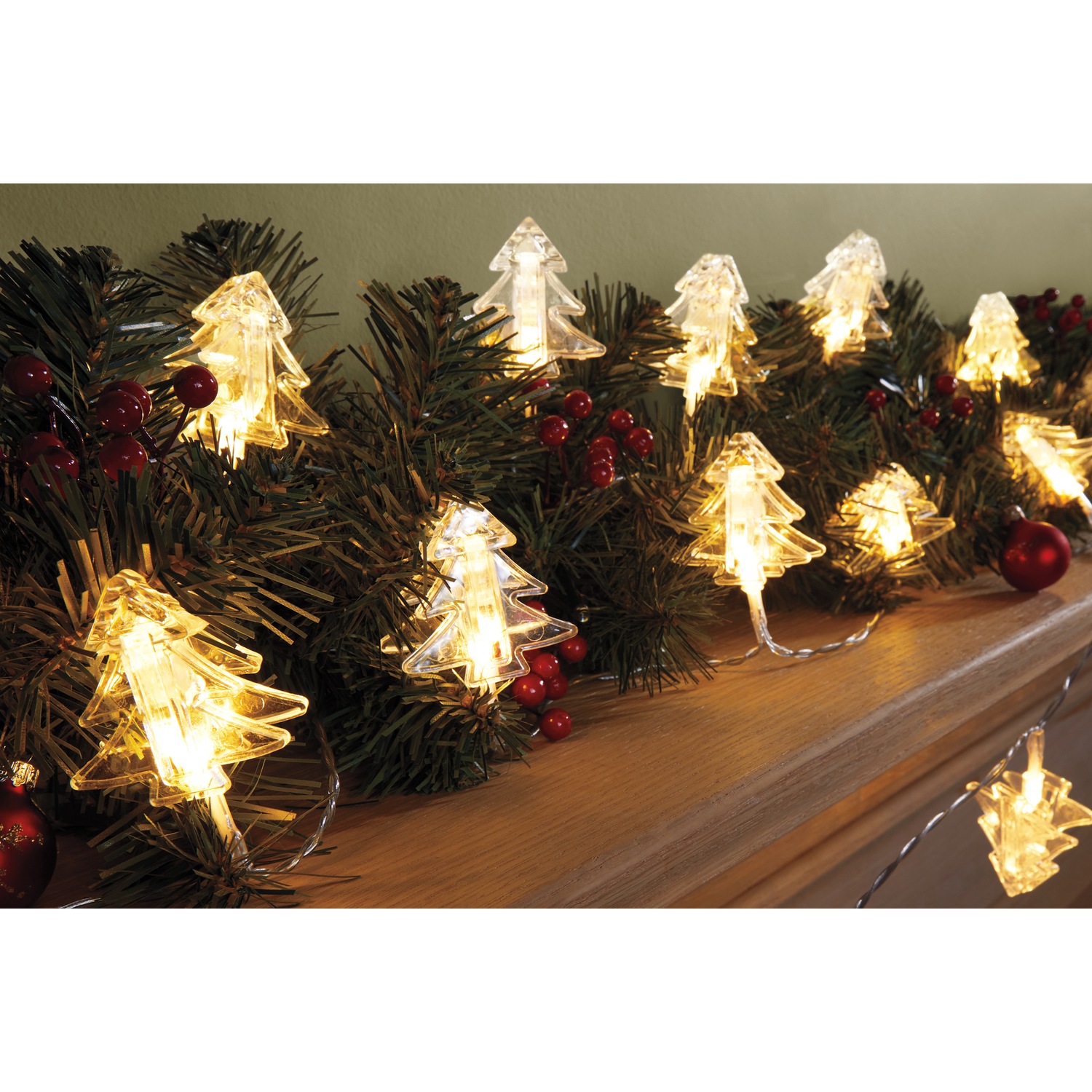 Christmas TreeShaped Lights Country Door