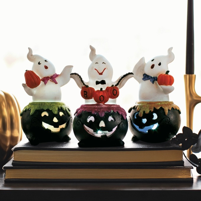 Ghost in Lit Cauldron Figurine, , large