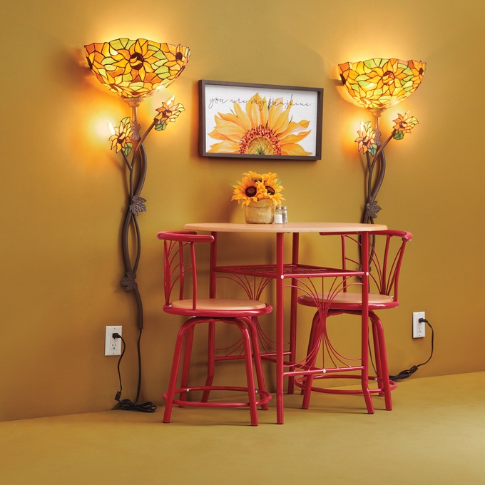 Stained Glass Sunflower Wallchiere, , large
