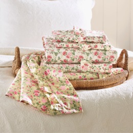 Cottage Blooms Cotton Ruffled Sheet Set, , large