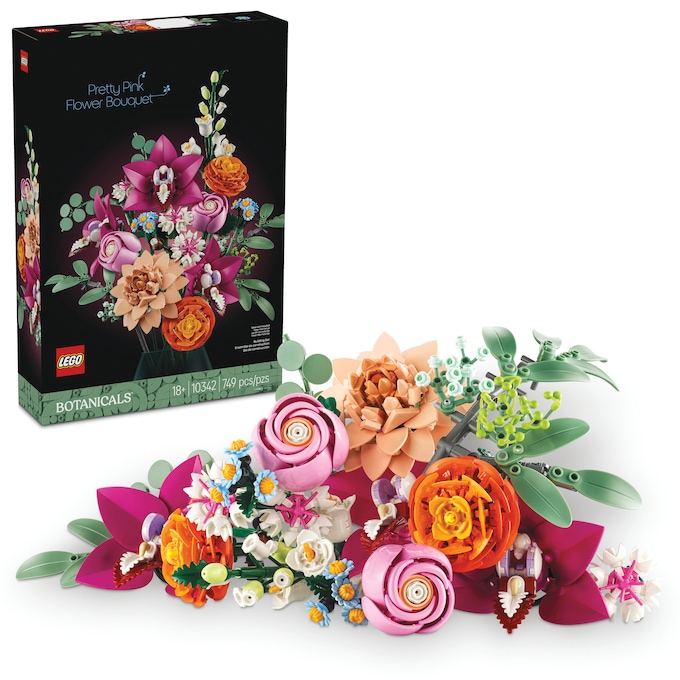 LEGO Botanicals Pretty Pink Flower Bouquet, , large